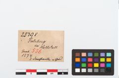 Etikett zu Goldspiralröhrchenperlen (NHMW-PRAE-025398)